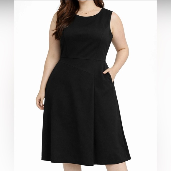 Talbots Dresses & Skirts - Talbots Black Career Sheath Dress Women 18 Classic Workwear Below Knee